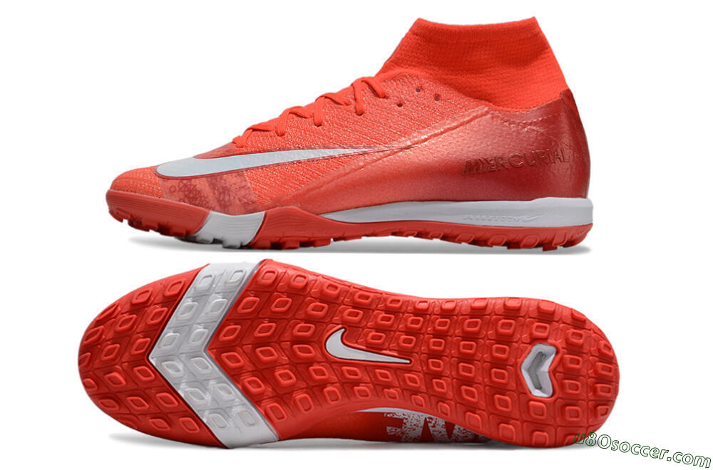 Nike Air Zoom Mercurial Superfly 10 Elite TF Artificial Turf Soccer Shoes - Red/White 0