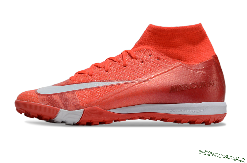 Nike Air Zoom Mercurial Superfly 10 Elite TF Artificial Turf Soccer Shoes - Red/White 2