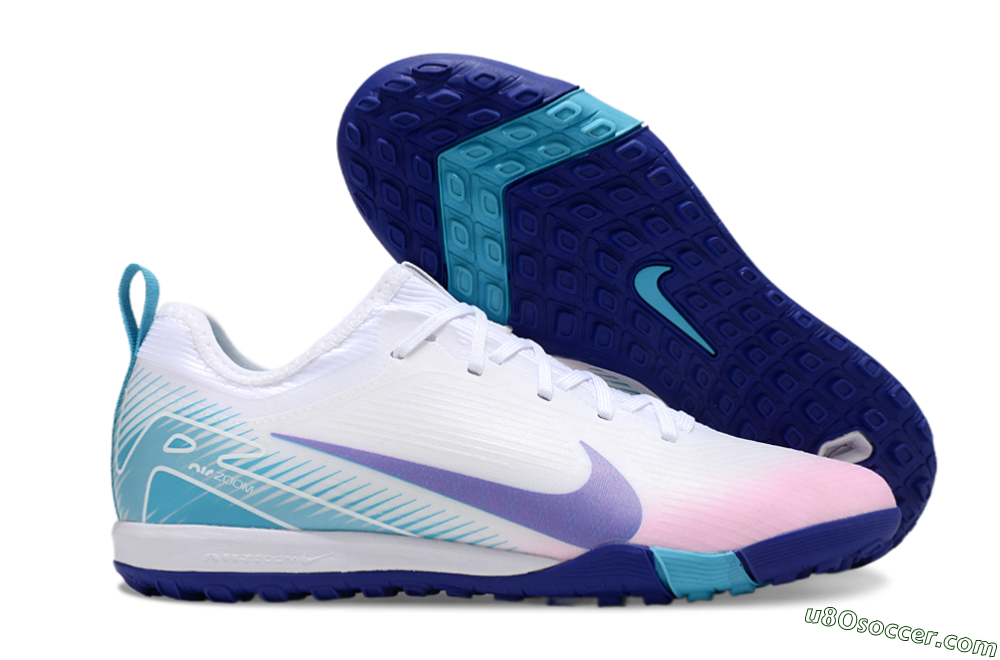 Nike Air Zoom Mercurial Vapor 16 Pro TF Artificial Turf Soccer Shoes - White/Purple/Pink/Jade 1