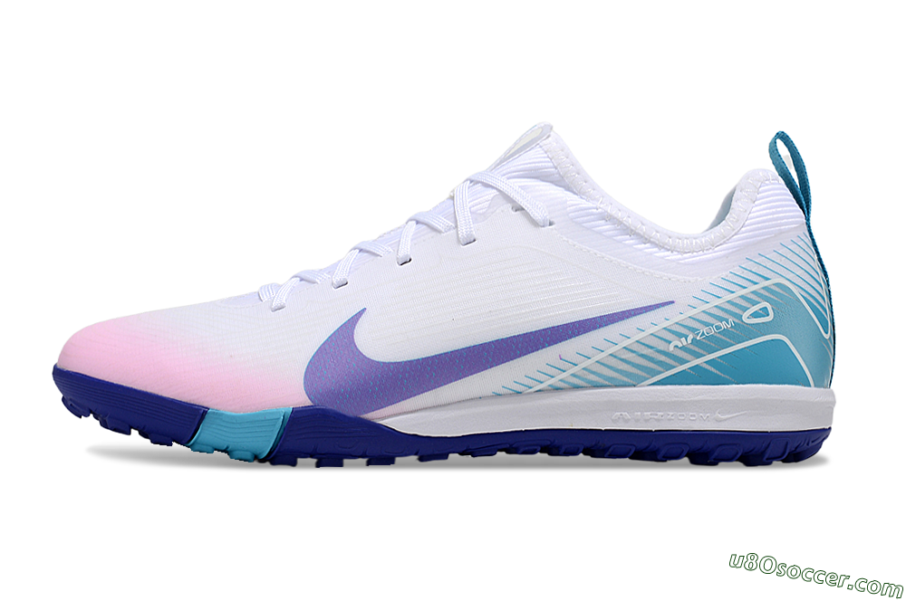 Nike Air Zoom Mercurial Vapor 16 Pro TF Artificial Turf Soccer Shoes - White/Purple/Pink/Jade 2