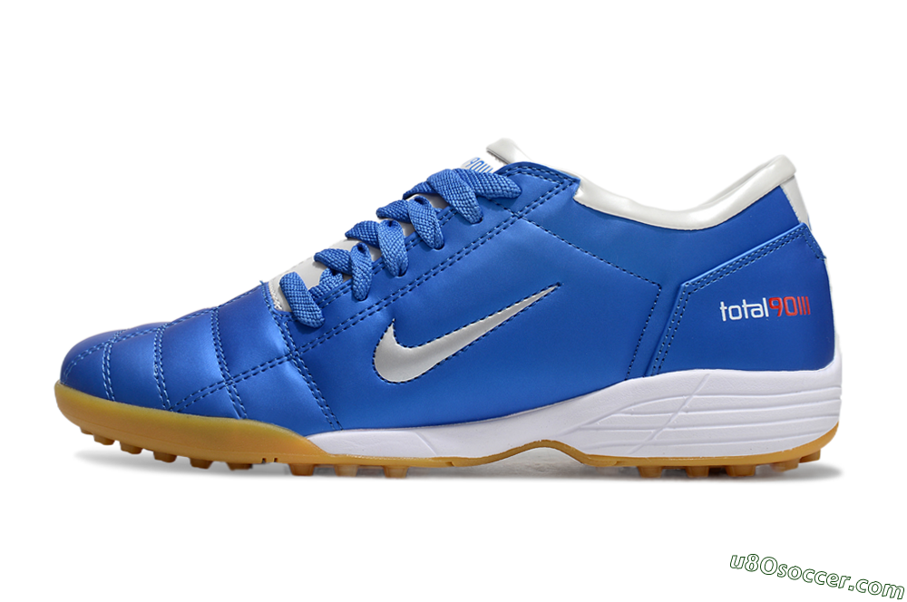 Nike Total 90 II TF Artificial Turf Soccer Shoes - Blue/White/Brown 2