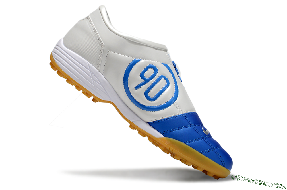 Nike Total 90 II TF Artificial Turf Soccer Shoes - Blue/White/Brown 4