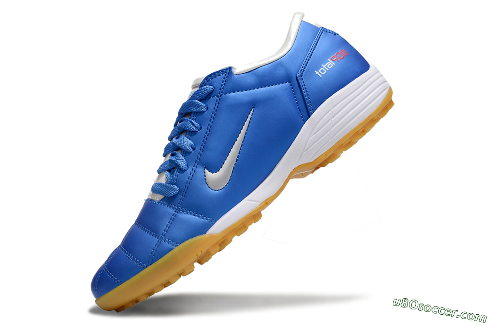 Nike Total 90 II TF Artificial Turf Soccer Shoes - Blue/White/Brown 5