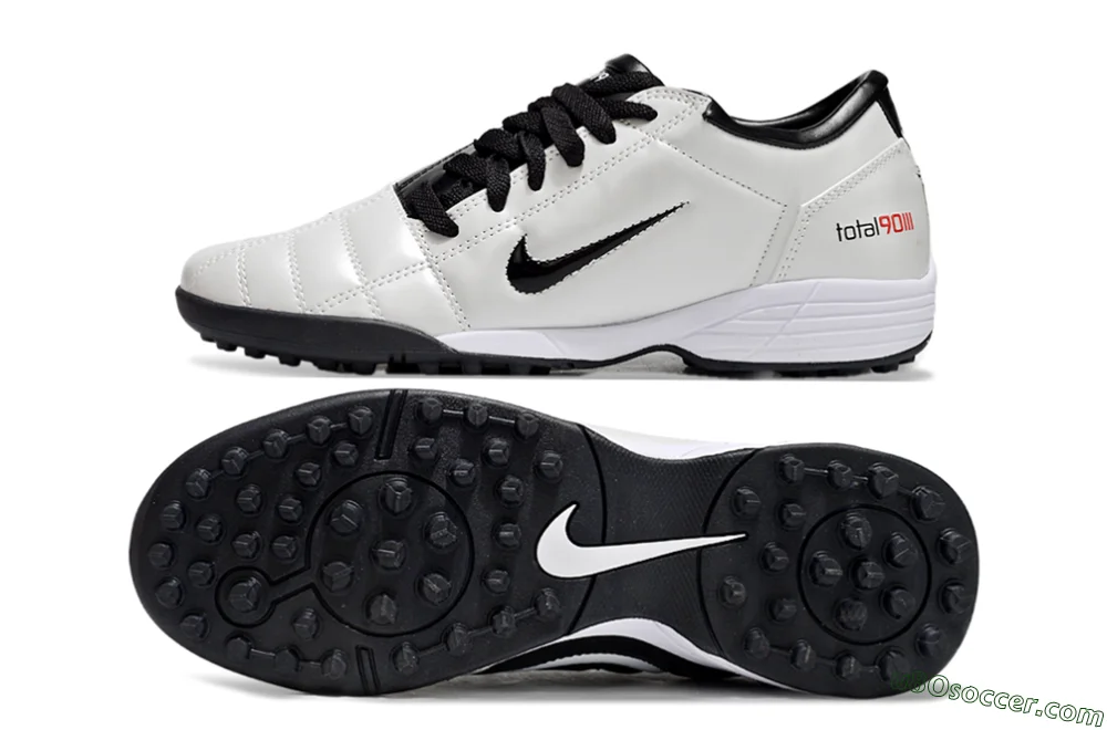Nike Total 90 II TF Artificial Turf Soccer Shoes - Beige/Black/White