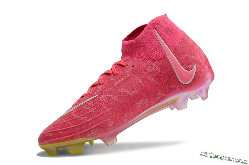 Nike Phantom Luna Elite FG Firm Ground Soccer Cleats - Pink/White/Yellow 5