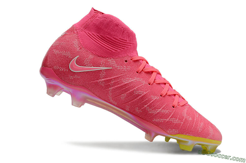 Nike Phantom Luna Elite FG Firm Ground Soccer Cleats - Pink/White/Yellow 4