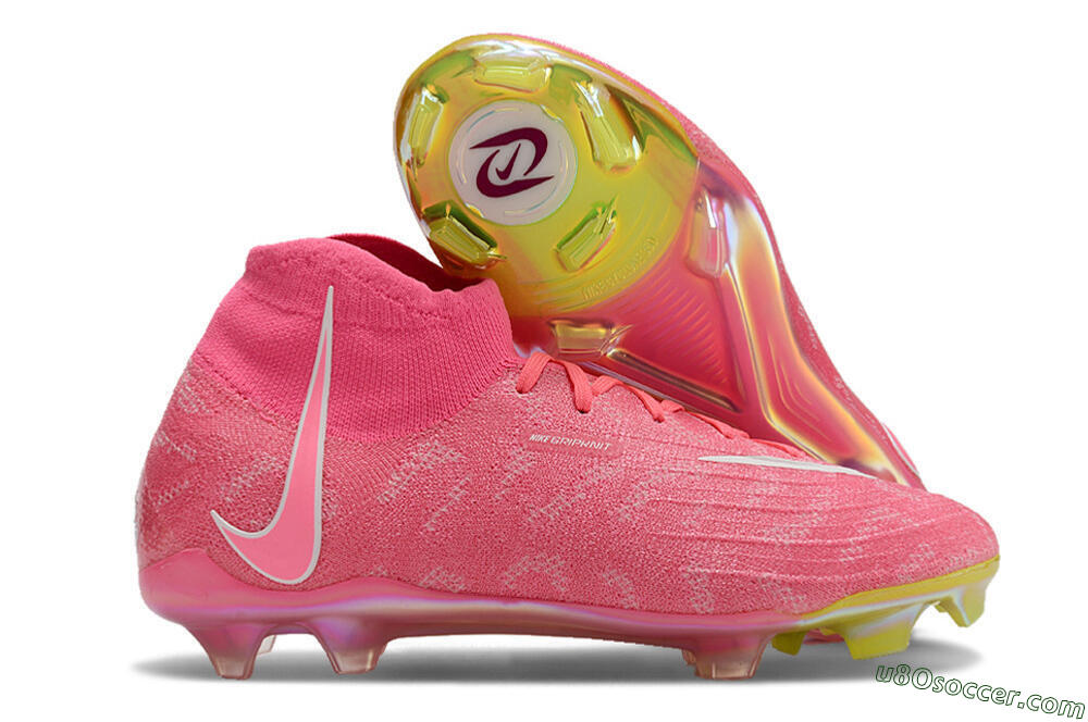 Nike Phantom Luna Elite FG Firm Ground Soccer Cleats - Pink/White/Yellow 1