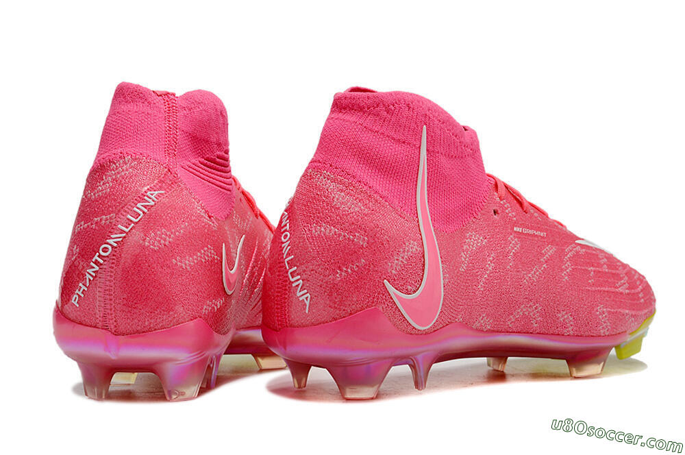 Nike Phantom Luna Elite FG Firm Ground Soccer Cleats - Pink/White/Yellow 6