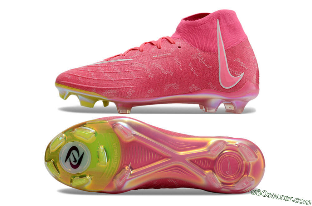 Nike Phantom Luna Elite FG Firm Ground Soccer Cleats - Pink/White/Yellow 0