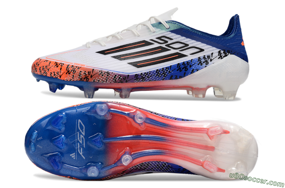 adidas　f50 elite　fg 26.5 Adidas F50 Elite FG Firm Ground Soccer Cleats - White/Red/Blue