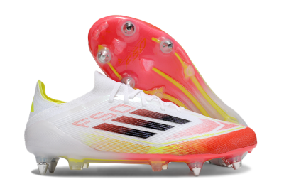 Adidas F50 Elite SG Soft Ground Soccer Cleats - White/Red/Yellow