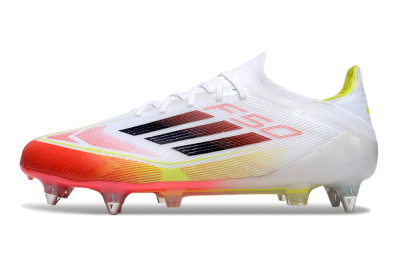 Adidas F50 Elite SG Soft Ground Soccer Cleats - White/Red/Yellow