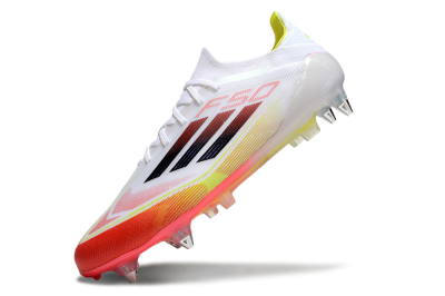 Adidas F50 Elite SG Soft Ground Soccer Cleats - White/Red/Yellow