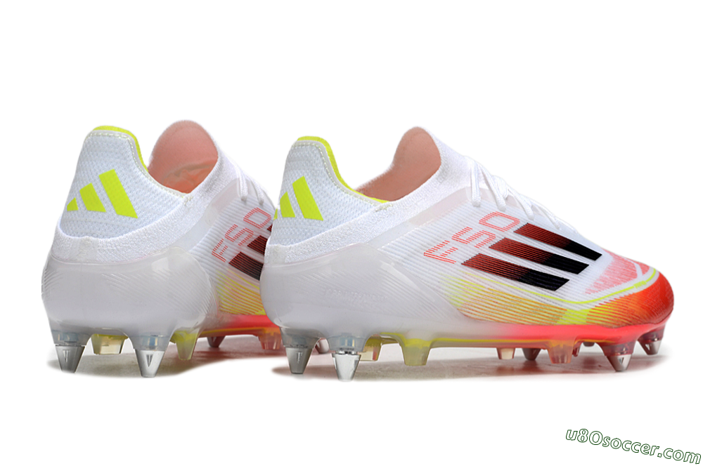 Adidas F50 Elite SG Soft Ground Soccer Cleats - White/Red/Yellow 6