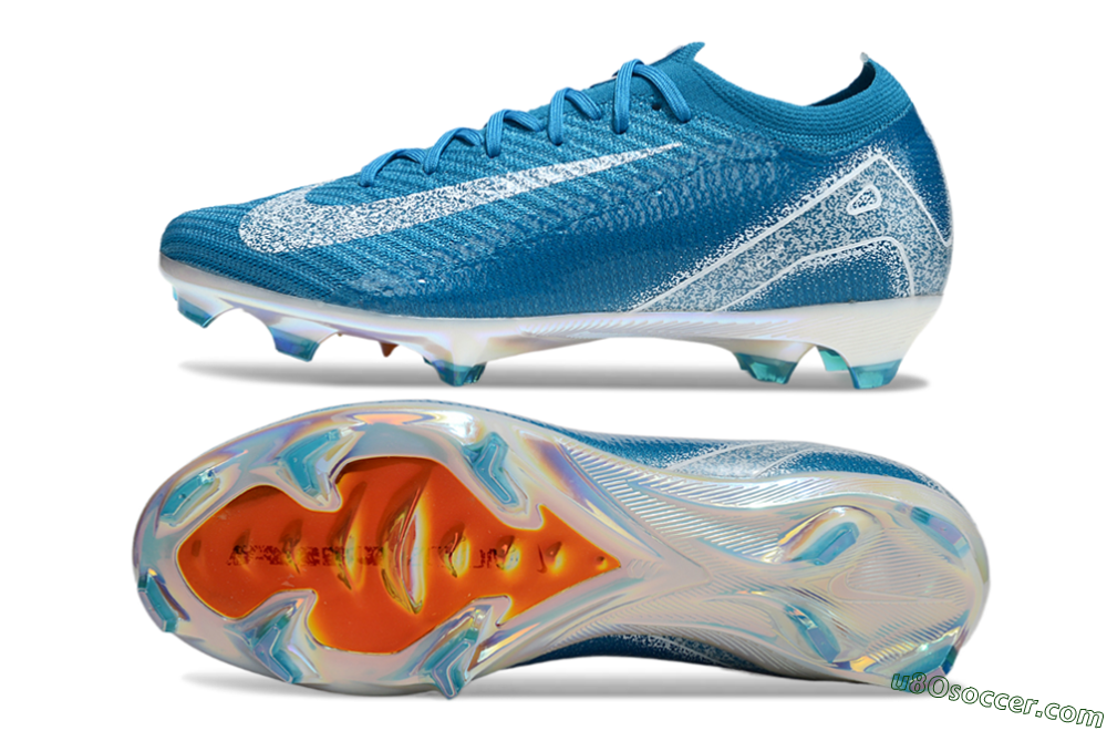 Nike Air Zoom Mercurial Vapor 16 Elite FG Firm Ground Soccer Cleats - Blue/White/Gold 0