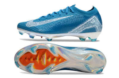 Nike Air Zoom Mercurial Vapor 16 Elite FG Firm Ground Soccer Cleats - Blue/White/Gold