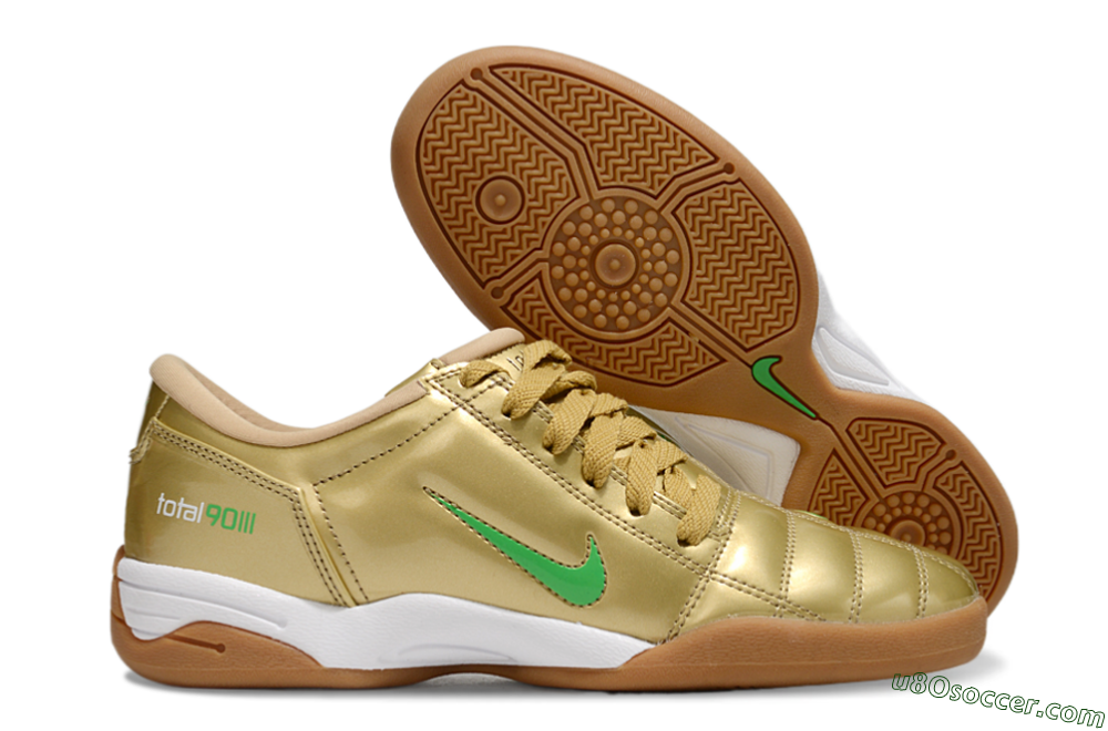 Nike Total 90 II IC Indoor & Futsal Soccer Shoes - Gold/Green/White 1
