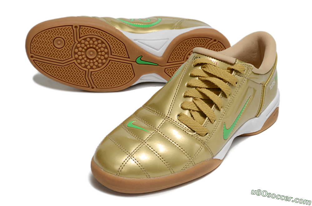 Nike Total 90 II IC Indoor & Futsal Soccer Shoes - Gold/Green/White 3