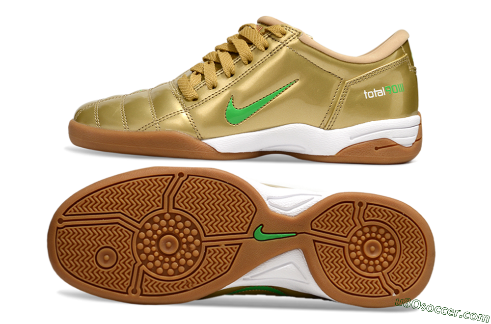 Nike Total 90 II IC Indoor & Futsal Soccer Shoes - Gold/Green/White 0