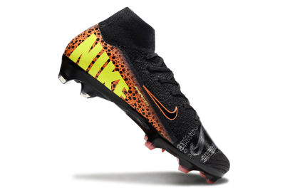 Nike Air Zoom Mercurial Superfly 10 Elite FG Firm Ground Soccer Cleats - Black/Orange/Leopard