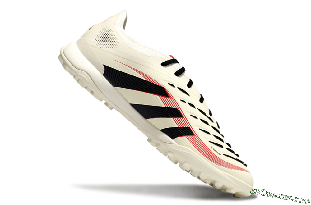 Adidas Predator Elite 25 TF Artificial Turf Soccer Shoes - Beige/Black/Red 4