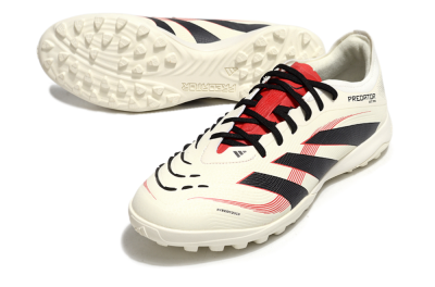 Adidas Predator Elite 25 TF Artificial Turf Soccer Shoes - Beige/Black/Red