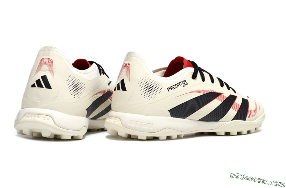 Adidas Predator Elite 25 TF Artificial Turf Soccer Shoes - Beige/Black/Red 6