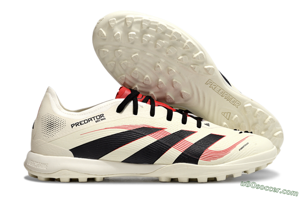 Adidas Predator Elite 25 TF Artificial Turf Soccer Shoes - Beige/Black/Red 1
