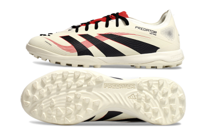 Adidas Predator Elite 25 TF Artificial Turf Soccer Shoes - Beige/Black/Red