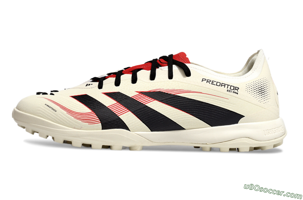 Adidas Predator Elite 25 TF Artificial Turf Soccer Shoes - Beige/Black/Red 2