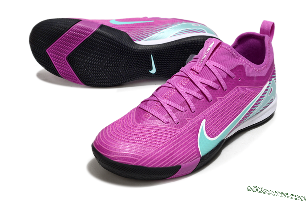 Nike Air Zoom Mercurial Vapor 16 Pro IC Indoor & Futsal Soccer Shoes - Purple/Jade/White 3