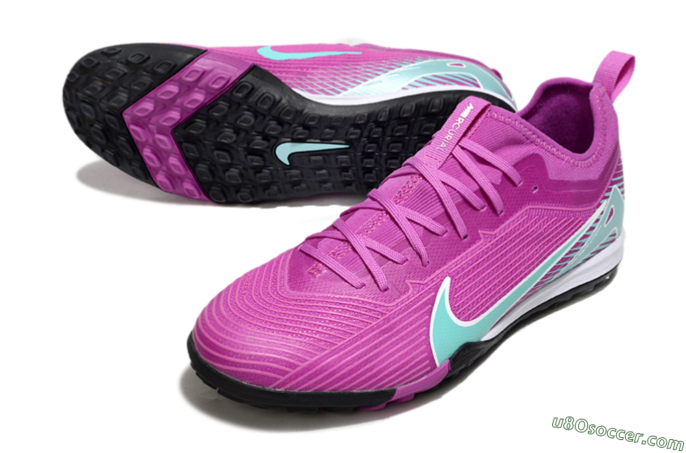 Nike Air Zoom Mercurial Vapor 16 Pro TF Artificial Turf Soccer Shoes - Purple/Jade/White 3