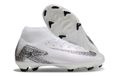 Nike Air Zoom Mercurial Superfly 10 Elite FG Firm Ground Soccer Cleats - White/Black