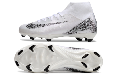 Nike Air Zoom Mercurial Superfly 10 Elite FG Firm Ground Soccer Cleats - White/Black