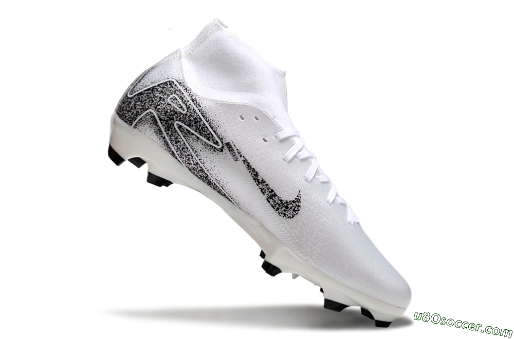 Nike Air Zoom Mercurial Superfly 10 Elite FG Firm Ground Soccer Cleats - White/Black 4