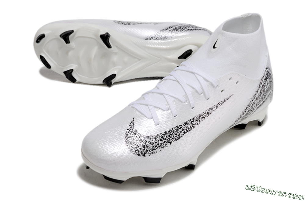Nike Air Zoom Mercurial Superfly 10 Elite FG Firm Ground Soccer Cleats - White/Black 3