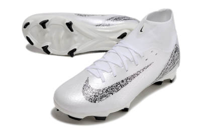 Nike Air Zoom Mercurial Superfly 10 Elite FG Firm Ground Soccer Cleats - White/Black