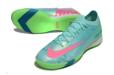 Nike Air Zoom Mercurial Vapor 16 Elite IC Indoor & Futsal Soccer Shoes - Jade/Pink/Yellow