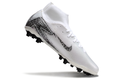 Nike Air Zoom Mercurial Superfly 10 Acadamy AG Artificial Grass Soccer Cleats - White/Black