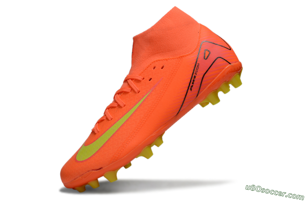 Nike Air Zoom Mercurial Superfly 10 Acadamy AG Artificial Grass Soccer Cleats - Red/Yellow/Black 5