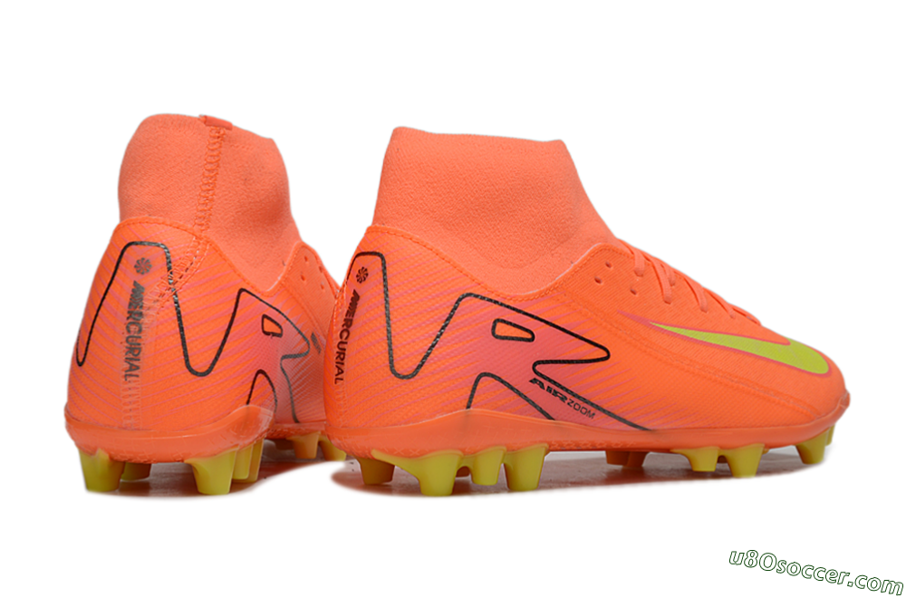 Nike Air Zoom Mercurial Superfly 10 Acadamy AG Artificial Grass Soccer Cleats - Red/Yellow/Black 6