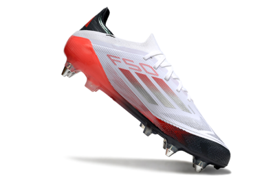 Adidas F50 Elite SG Soft Ground Soccer Cleats - White/Silver/Red/Black