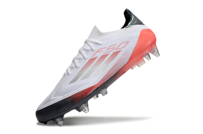 Adidas F50 Elite SG Soft Ground Soccer Cleats - White/Silver/Red/Black