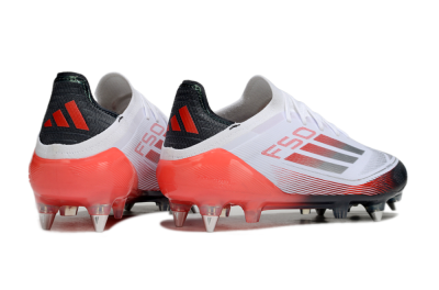 Adidas F50 Elite SG Soft Ground Soccer Cleats - White/Silver/Red/Black
