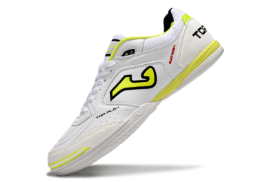 Joma Top Flex IC Indoor & Futsal Soccer Shoes - White/Black/Yellow