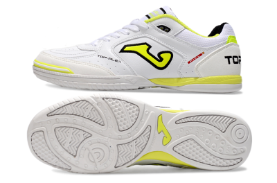 Joma Top Flex IC Indoor & Futsal Soccer Shoes - White/Black/Yellow