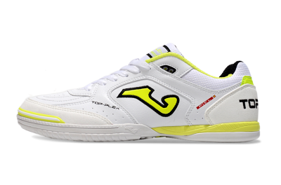 Joma Top Flex IC Indoor & Futsal Soccer Shoes - White/Black/Yellow
