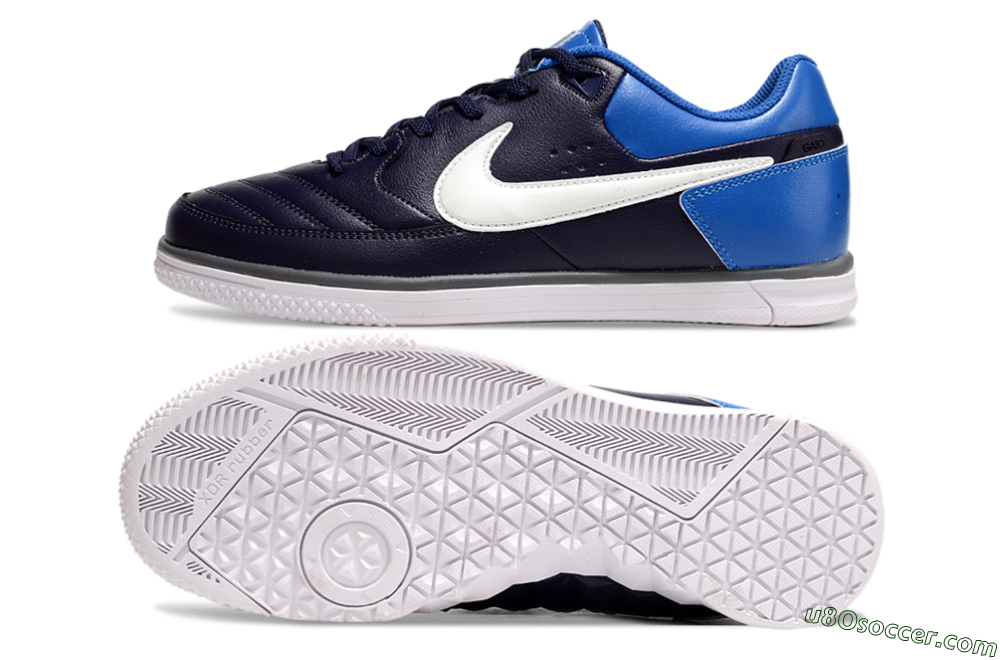 Nike Street Gato IC Indoor & Futsal Soccer Shoes - Black/White/Blue 0