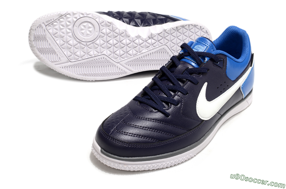 Nike Street Gato IC Indoor & Futsal Soccer Shoes - Black/White/Blue 3