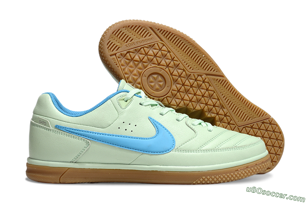 Nike Street Gato IC Indoor & Futsal Soccer Shoes - Avocado/Blue/Brown 1